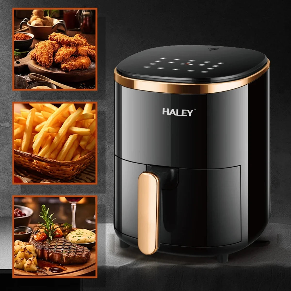 قلاية هوائية 6 لتر 2000 واط HALEY 6L Air Fryer 2000W