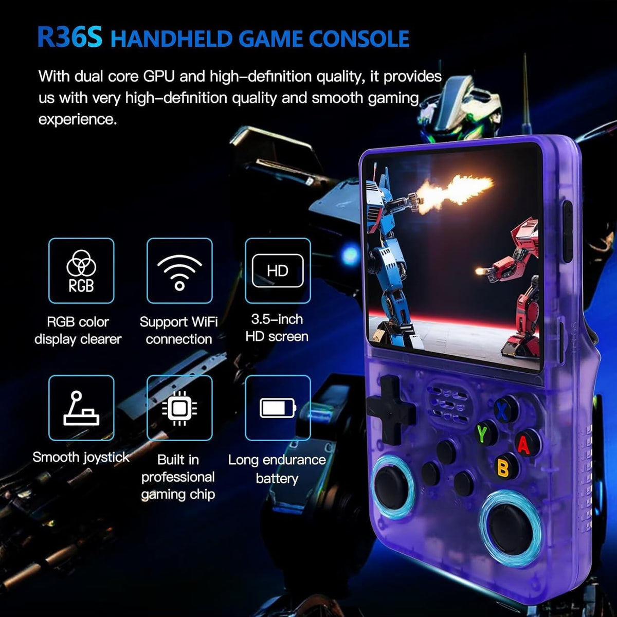 جهاز الألعاب R36S – 64GB - R36S Gaming Console – 64GB