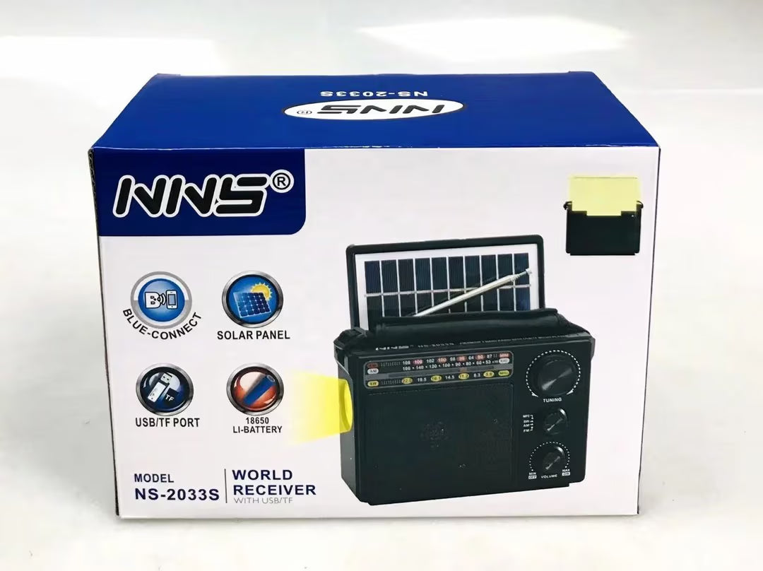 راديو طاقة شمسية متعدد الموجات مع بلوتوث وإنارة2033 – Deepking DK-803SL - Multi-band solar radio with Bluetooth and lighting
