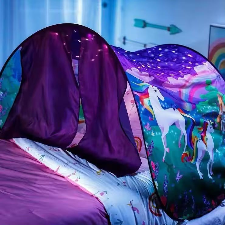 خيمة سرير للأطفال مع اضاءة - Children's bed tent with lighting