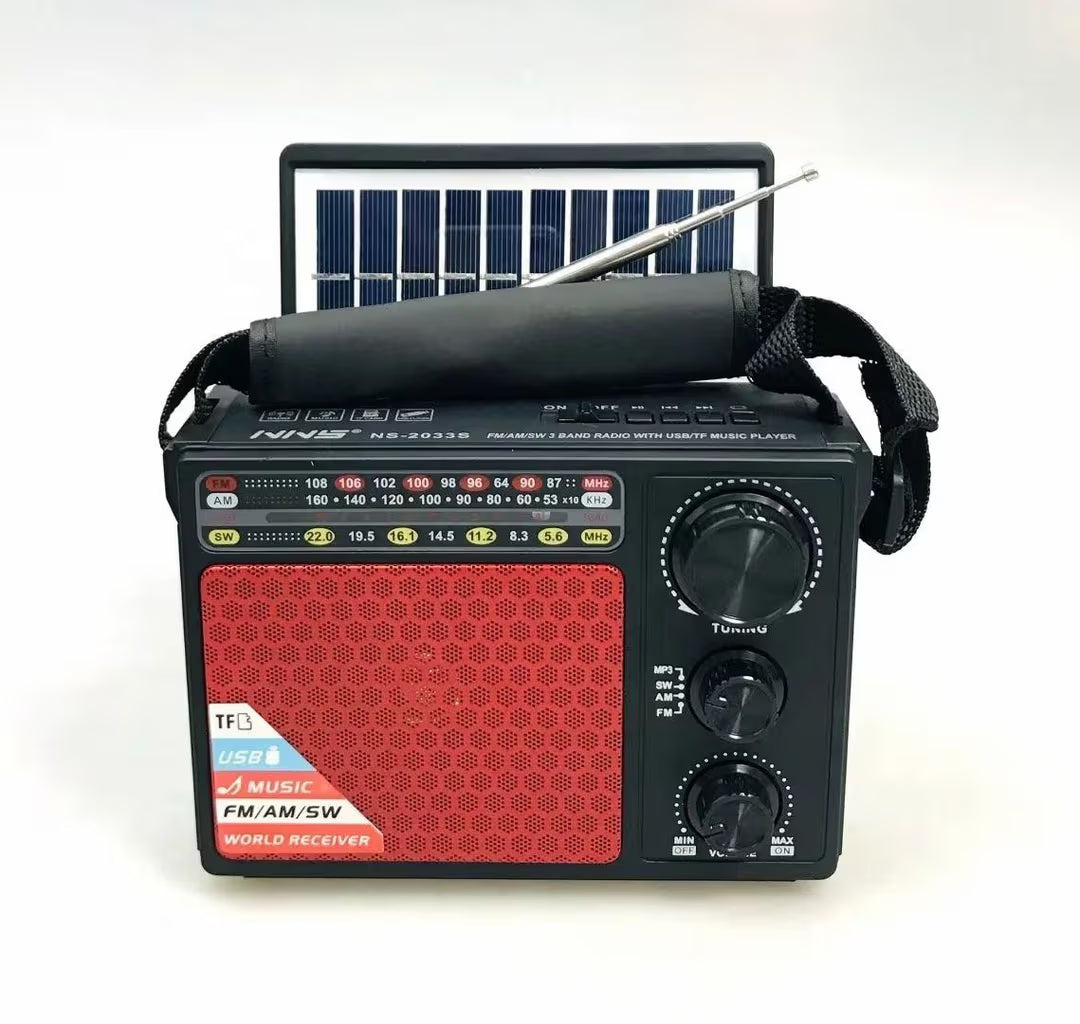 راديو طاقة شمسية متعدد الموجات مع بلوتوث وإنارة2033 – Deepking DK-803SL - Multi-band solar radio with Bluetooth and lighting