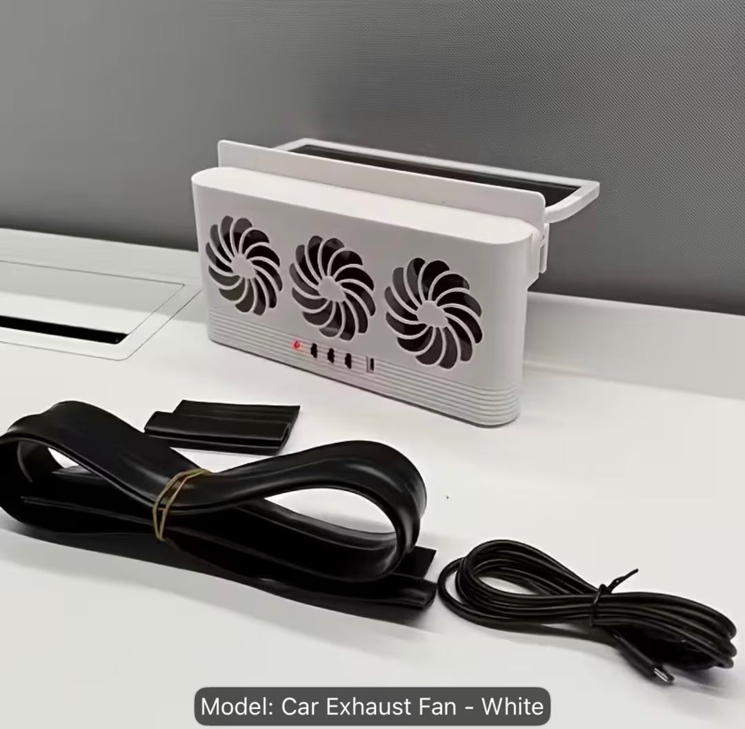 مروحة تهوية السيارة الذكية بالطاقة الشمسية - Smart solar-powered car ventilation fan