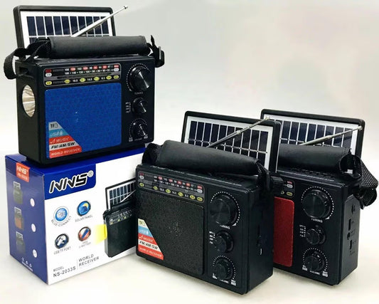 راديو طاقة شمسية متعدد الموجات مع بلوتوث وإنارة2033 – Deepking DK-803SL - Multi-band solar radio with Bluetooth and lighting