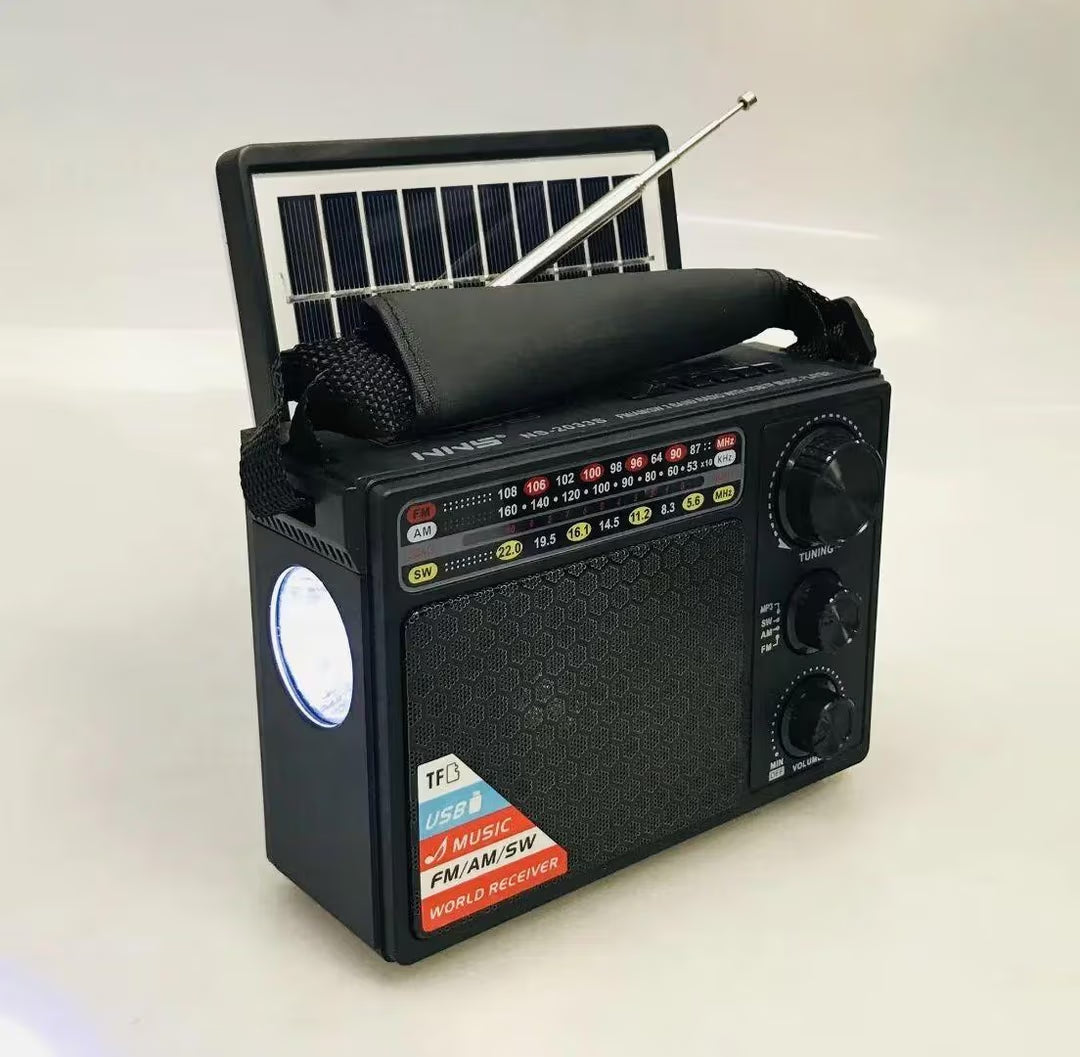 راديو طاقة شمسية متعدد الموجات مع بلوتوث وإنارة2033 – Deepking DK-803SL - Multi-band solar radio with Bluetooth and lighting