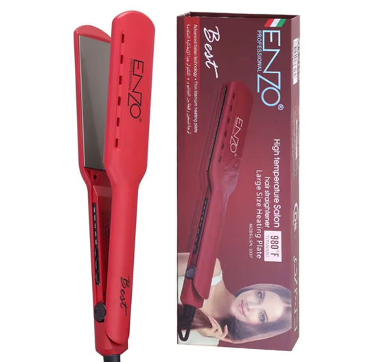 مكواة شعر احترافية ENZO Titanium 980°F | ENZO Professional Hair Straightener 980°F