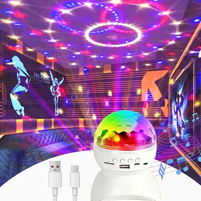 مصباح ديسكو LED 360° مع موسيقى – Disco Light & Music
