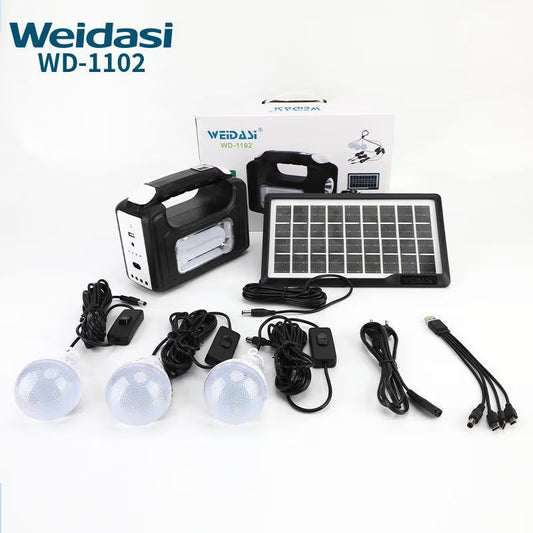 نظام إنارة طوارئ مع طاقة شمسية – WEIDASI WD-1102 Emergency lighting system with solar power