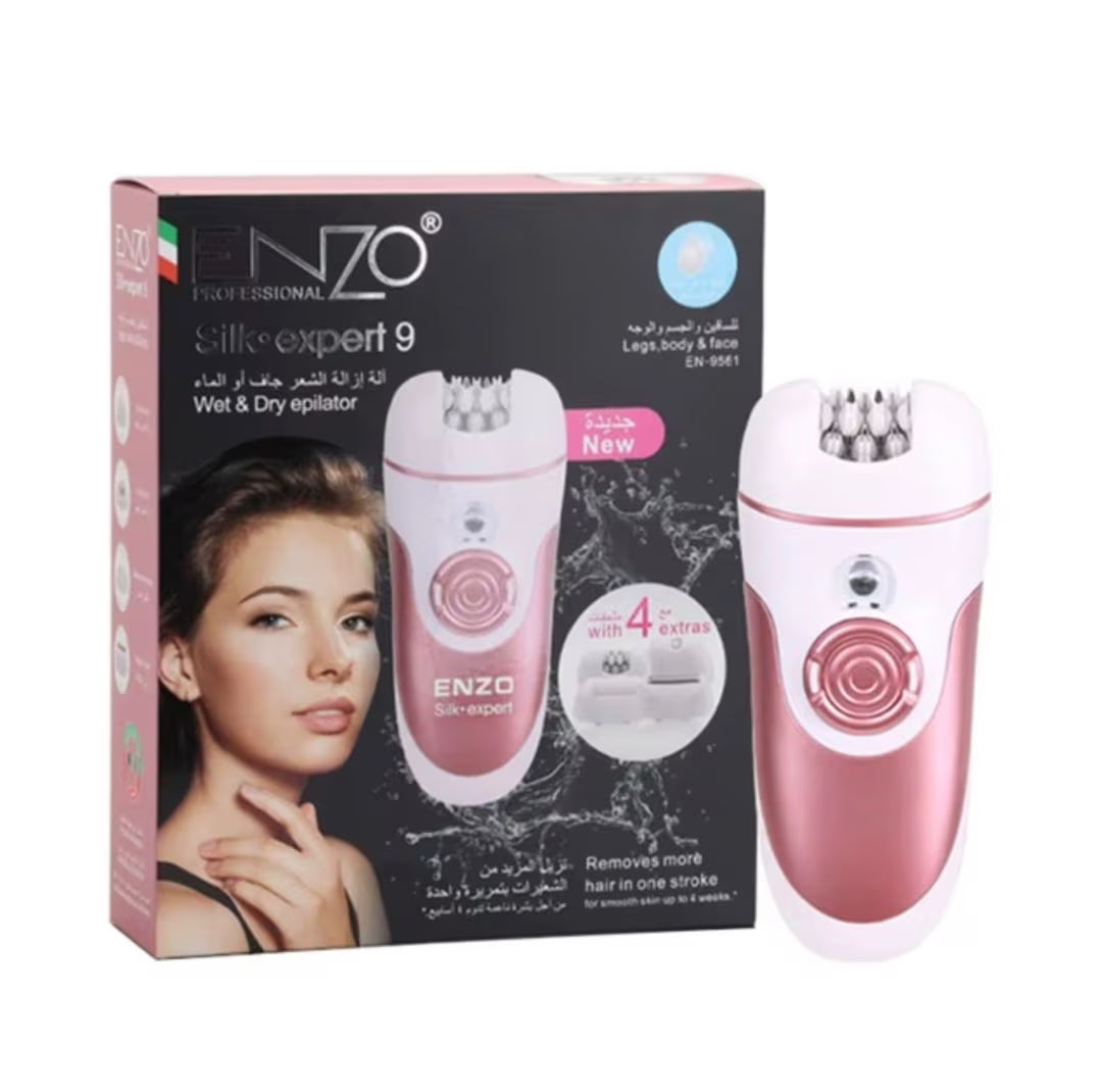 آلة إزالة الشعر ENZO Silk Expert 9 متعددة الاستخدام | ENZO Silk Expert 9 Wet & Dry Epilator