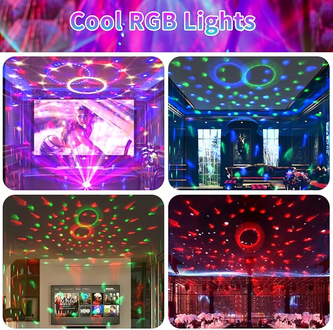 مصباح ديسكو LED 360° مع موسيقى – Disco Light & Music