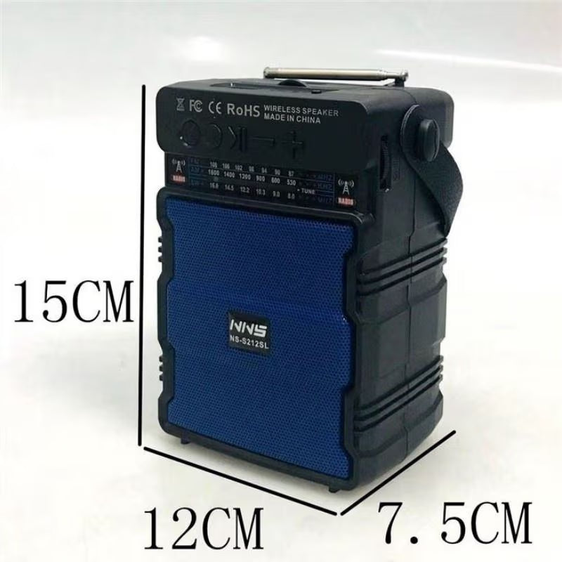 سماعة بلوتوث متعددة الوظائف مع راديو وطاقة شمسية وإنارة – NNS NS-S212SL - Multifunctional Bluetooth speaker with radio, solar power, and lighting