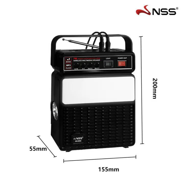 جهاز طاقة شمسية ذكي مع بلوتوث + راديو + إضاءة – INVS NS-2730LS - Smart solar power device with Bluetooth + radio + light