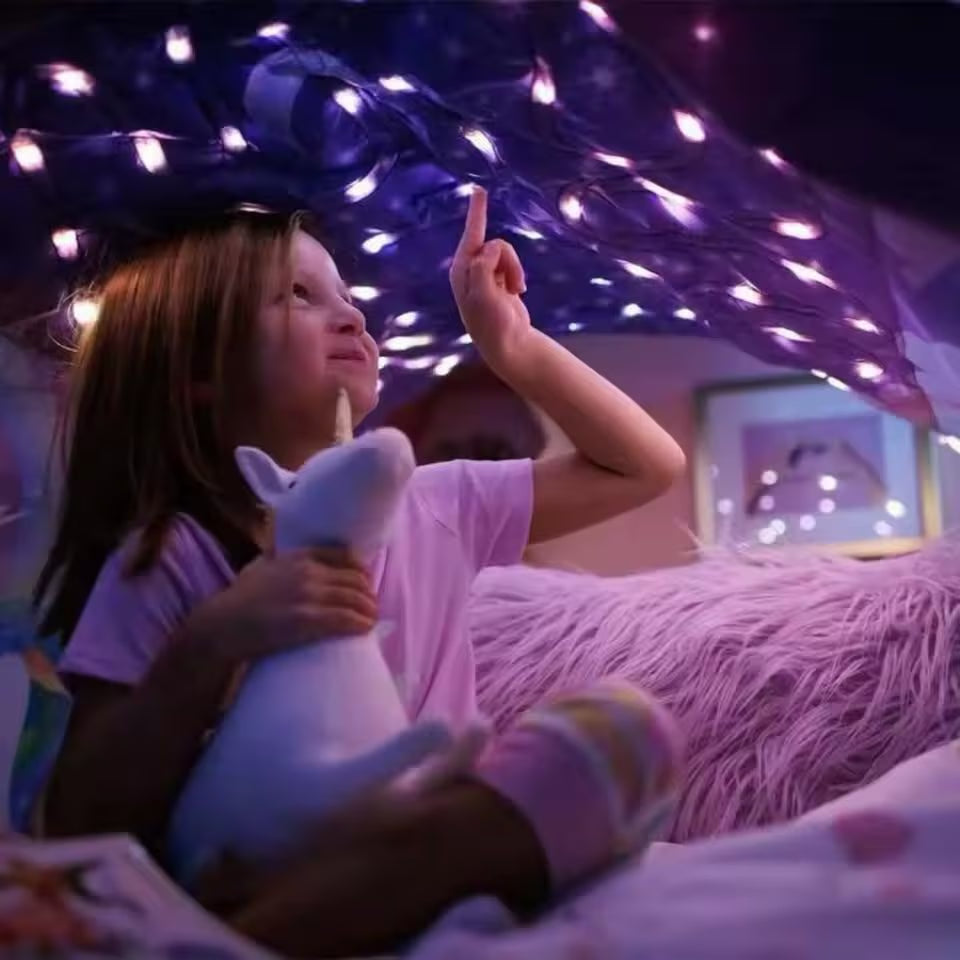 خيمة سرير للأطفال مع اضاءة - Children's bed tent with lighting