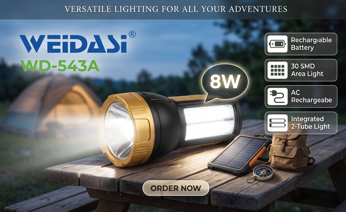 كشاف طوارئ WEIDASI WD-543A – إضاءة قوية بكل الظروف