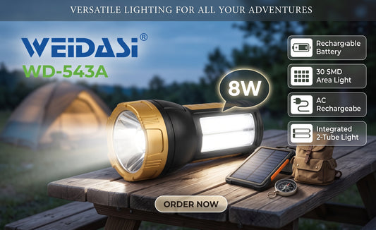 كشاف طوارئ WEIDASI WD-543A – إضاءة قوية بكل الظروف