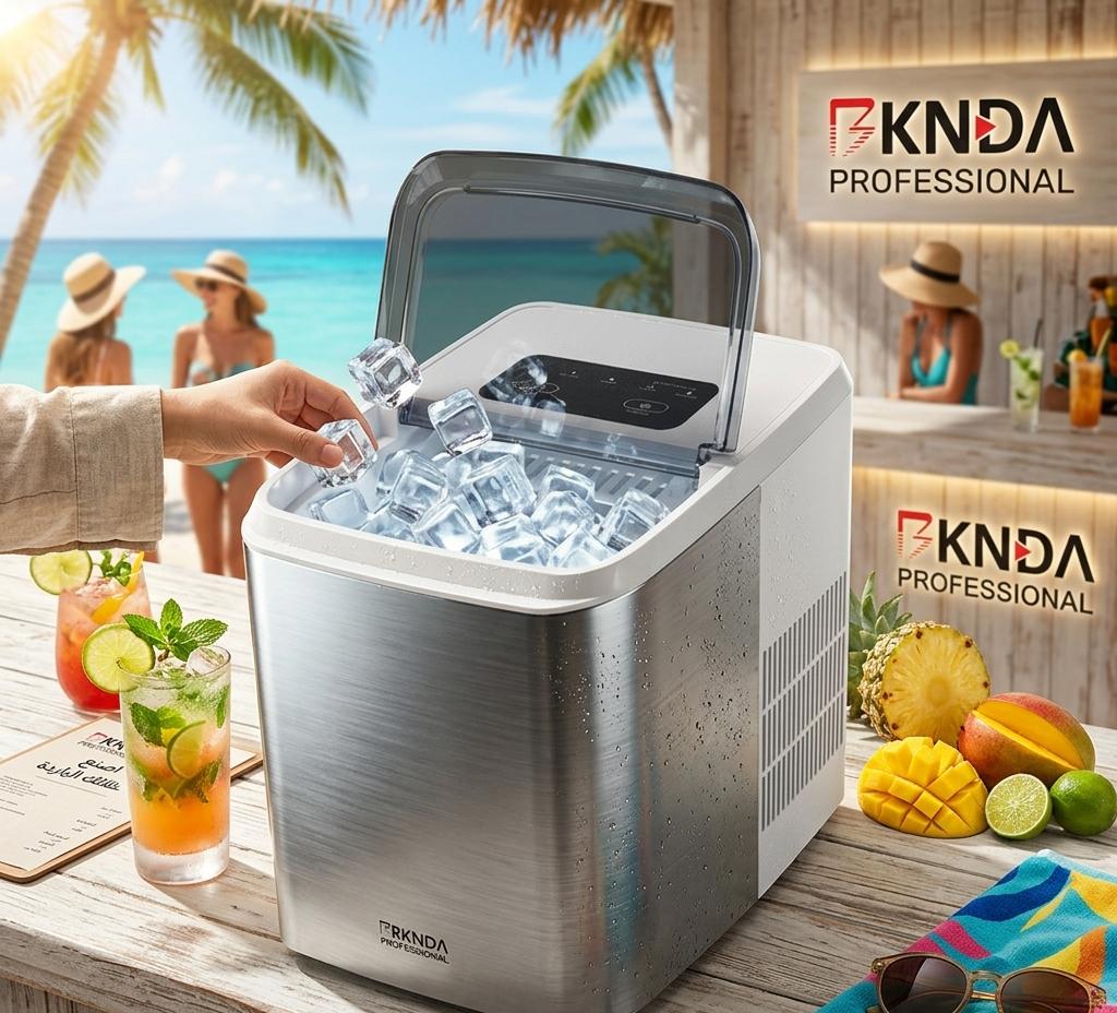 صانعة ثلج بقدرة 130 واط وسعة 12 كيلوغرامًا يوميًا - Ice maker with a power of 130 watts and a capacity of 12 kilograms per day