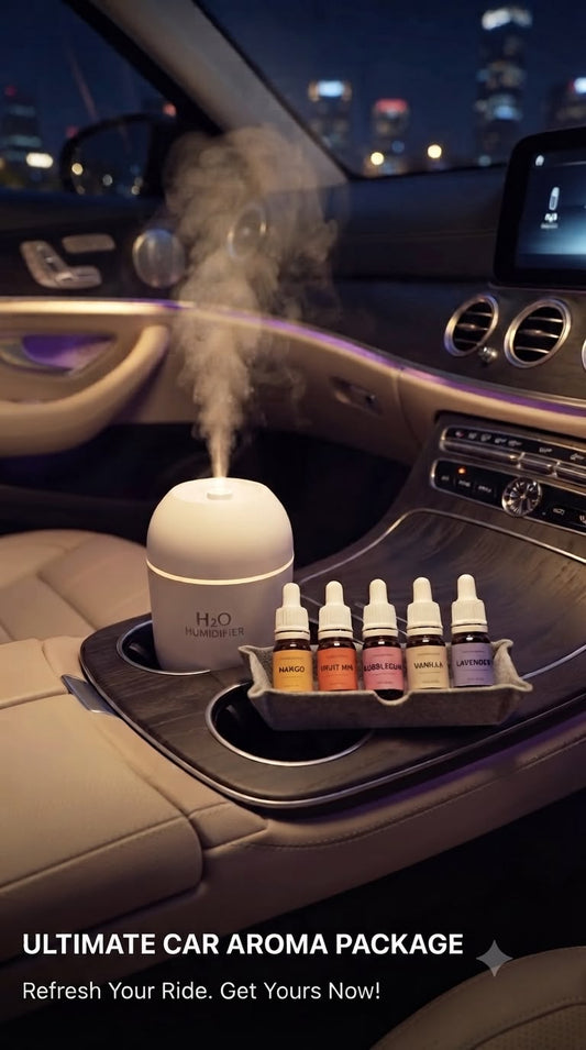 H2O Humidifier  بكج للسيارة مع 5 نكهات عطرية