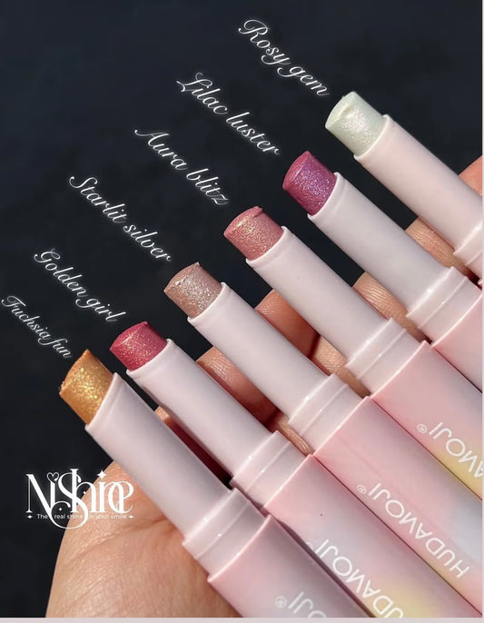 اشتري المجموعة المكونة من 6 الوان بسعر 13 دينار HUDAMOJI 2 IN 1 Highlighter Eyeshadow Stick