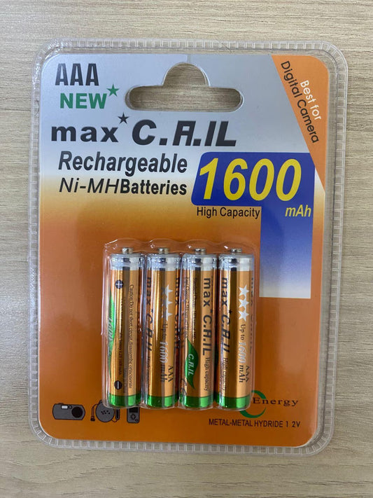 بطاريات AAA قابلة للشحن 1600mAh - 1600mAh rechargeable AAA batteries