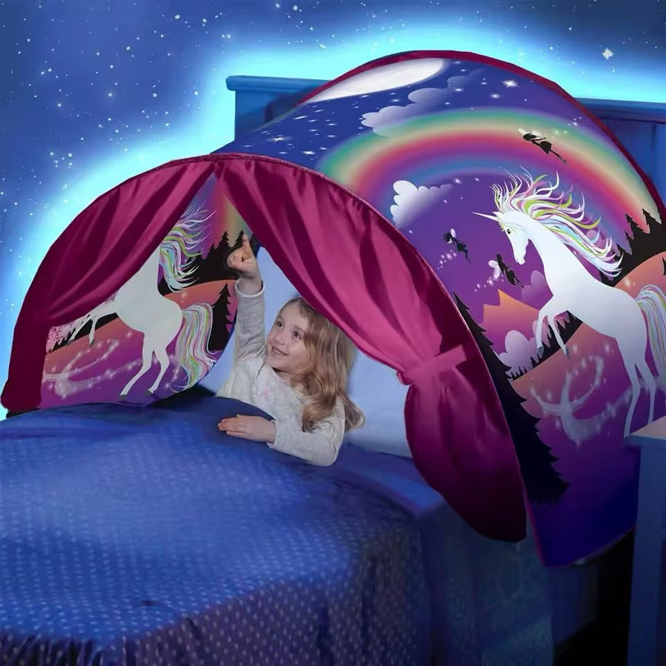 خيمة سرير للأطفال مع اضاءة - Children's bed tent with lighting