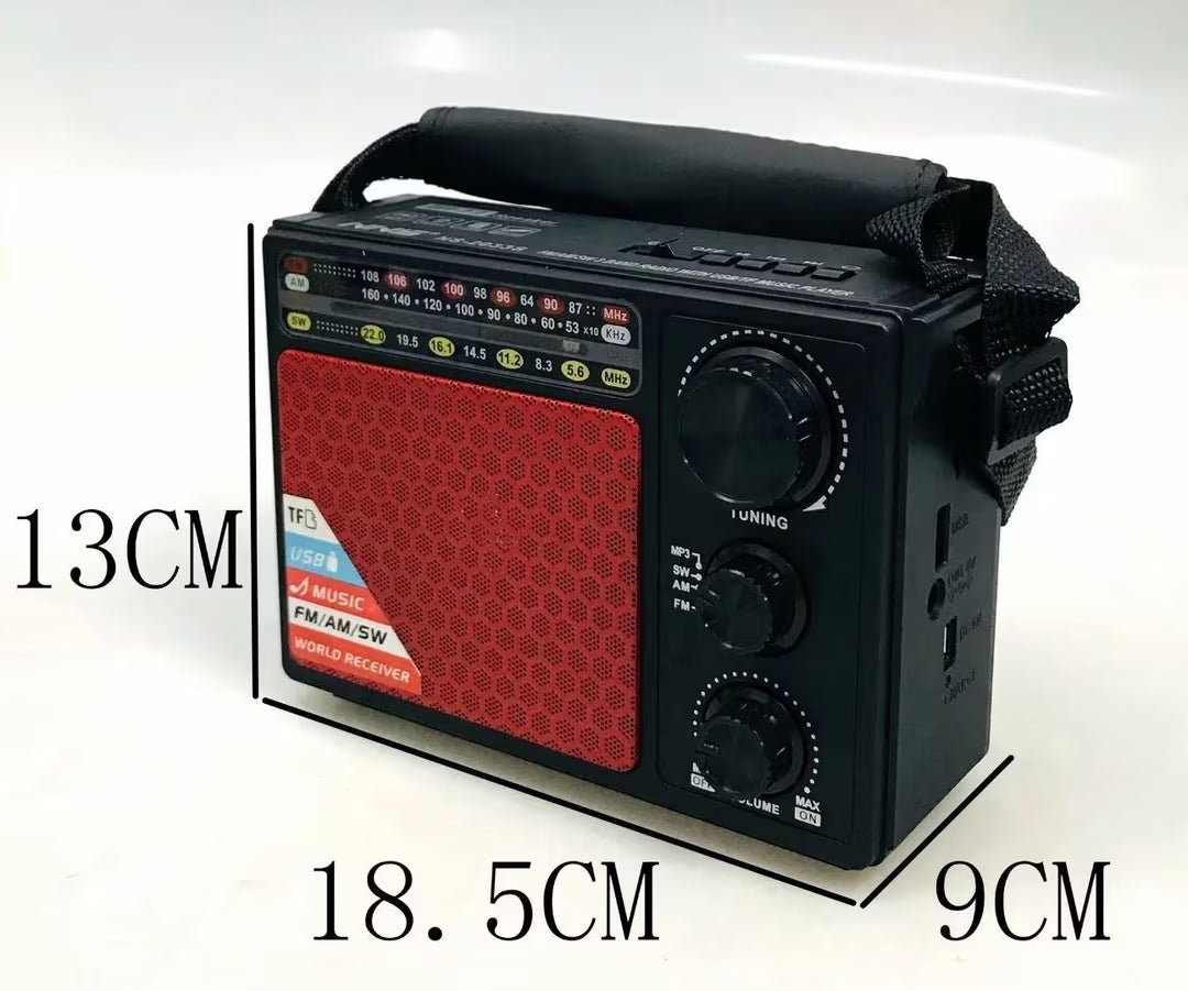 راديو طاقة شمسية متعدد الموجات مع بلوتوث وإنارة2033 – Deepking DK-803SL - Multi-band solar radio with Bluetooth and lighting