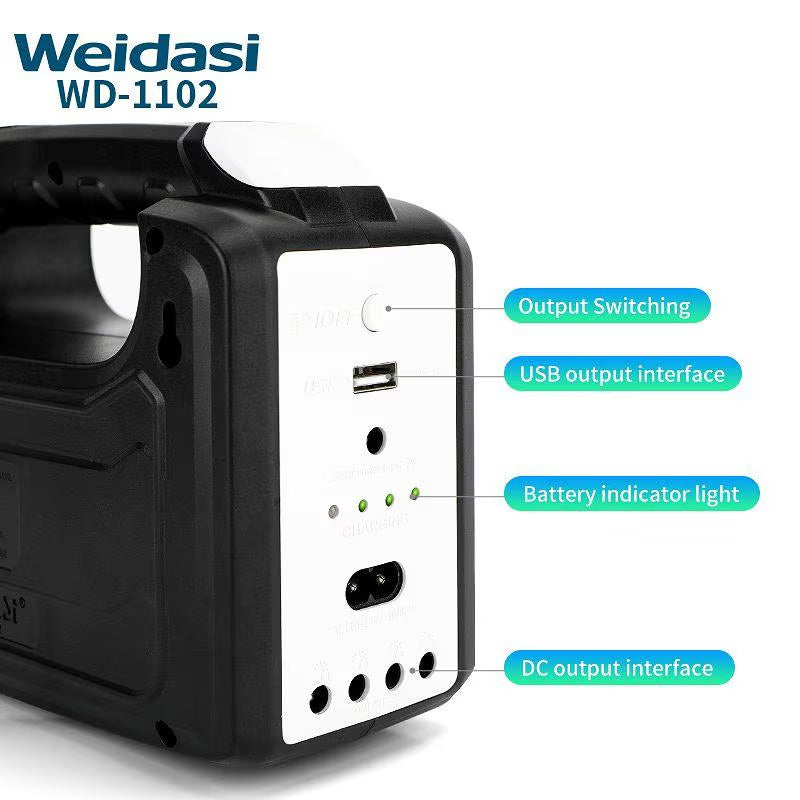 نظام إنارة طوارئ مع طاقة شمسية – WEIDASI WD-1102 Emergency lighting system with solar power