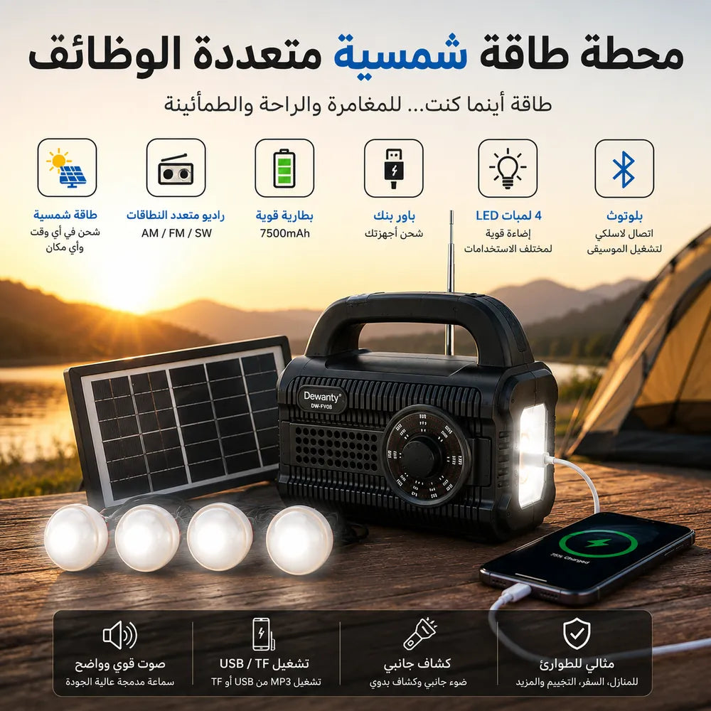 نظام طاقة شمسية متكامل  >> توصيل مجاني