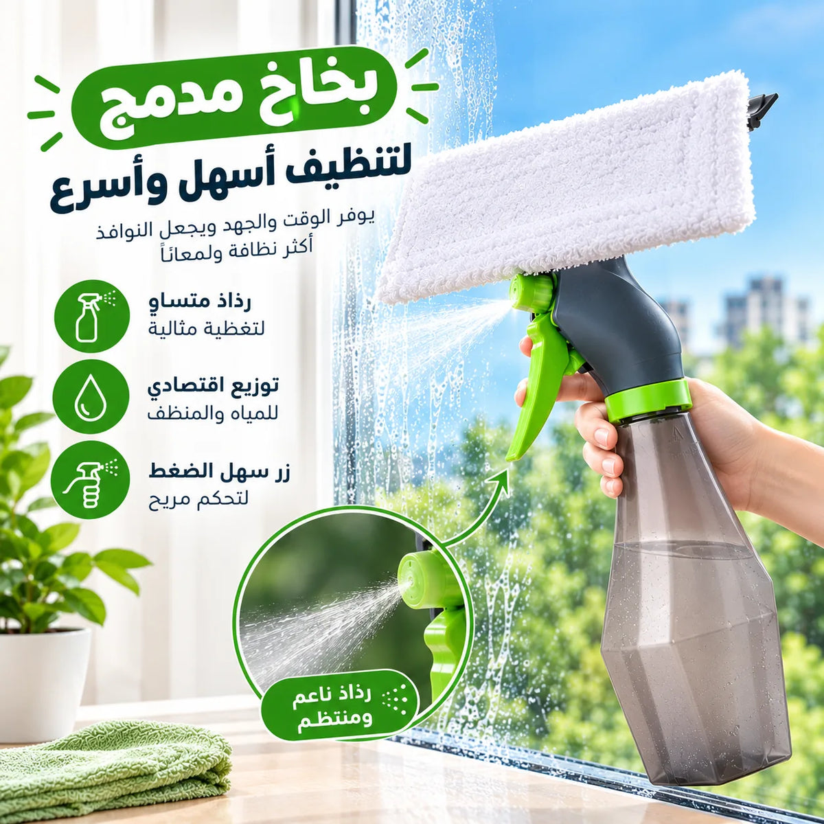 منظف النوافذ 3 في 1
